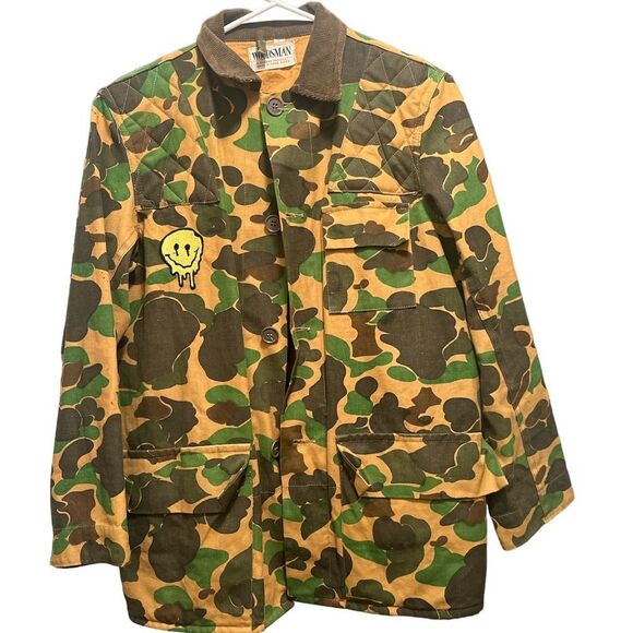 Vintage 1970 Woodsman Duck Camo Hunting Button Jacket - Picture 1 of 2